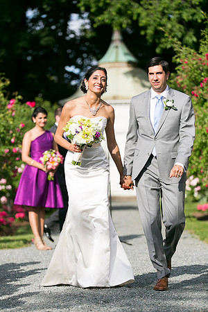 Wedding ceremony at Linden Place, Bristol. Rhode Island.