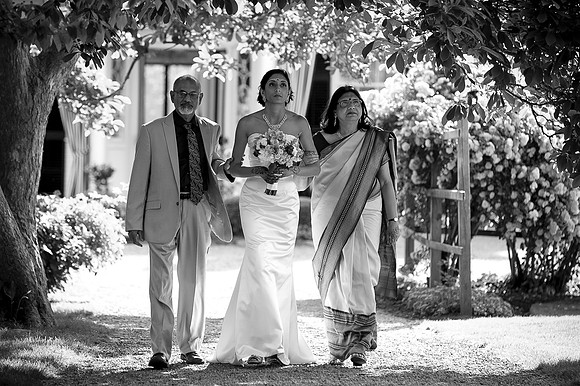 Wedding ceremony at Linden Place, Bristol. Rhode Island.
