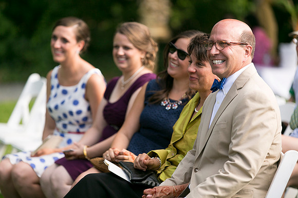 Wedding ceremony at Linden Place, Bristol. Rhode Island.